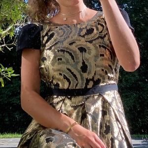 Hunter Dixon by Hunter Bell gold dress